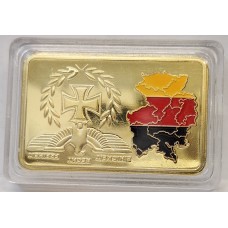 GERMAN . 24KT GOLD PLATED BAR . IN CAPSULE